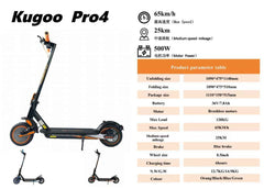 Kugoo Pro4 electric scooter with specifications