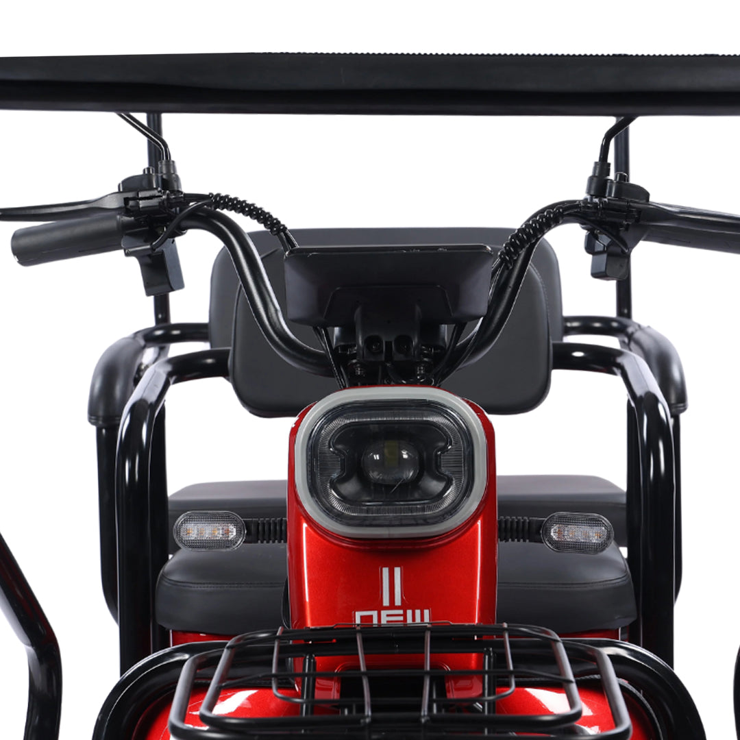 Megawheels Electric Cab Tricycle Scooter for 3 passengers with Sunroof 48 V at Gulf Buggy