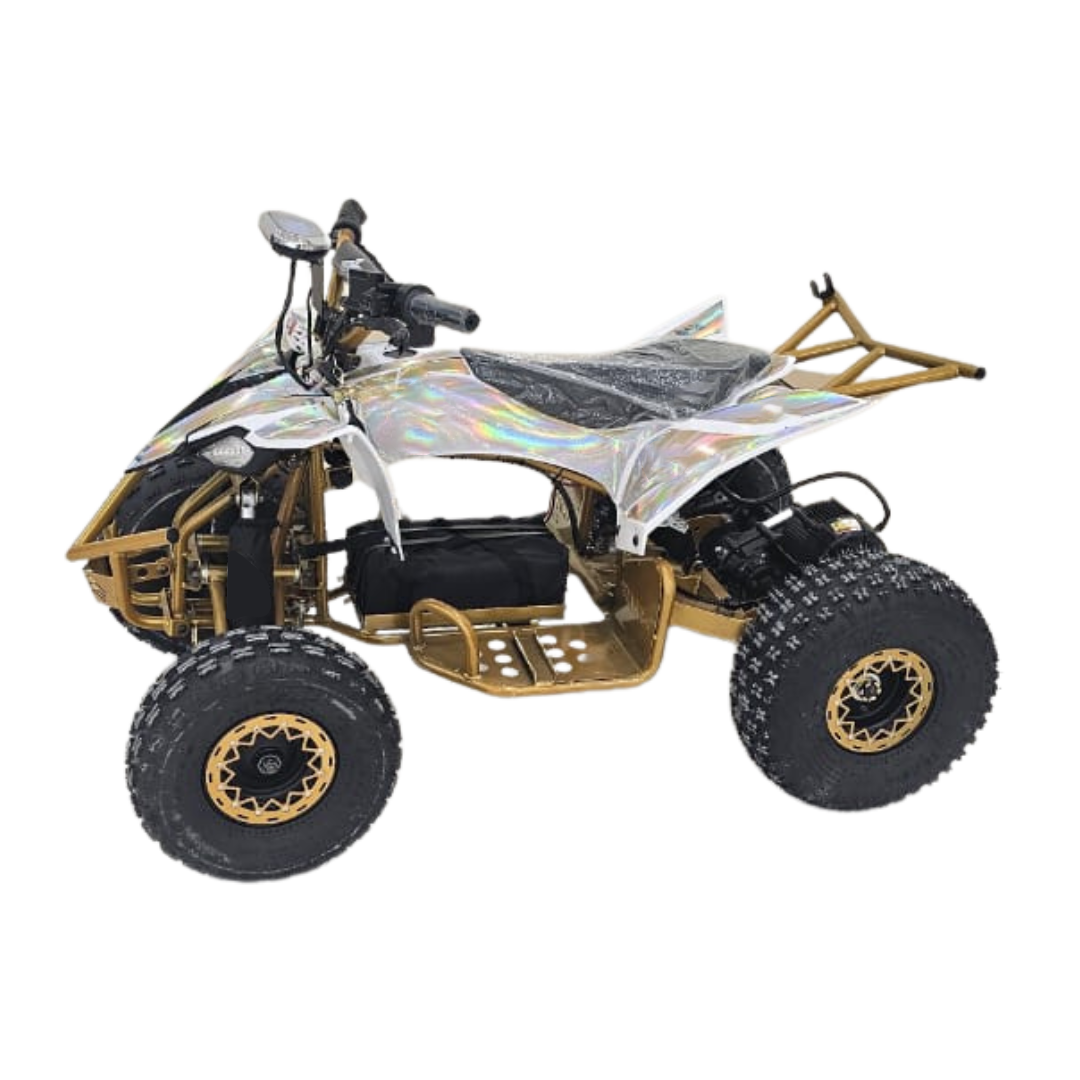 side view of electric kids ATV with 36 V Electric ATV Power Quad Bike -gold color