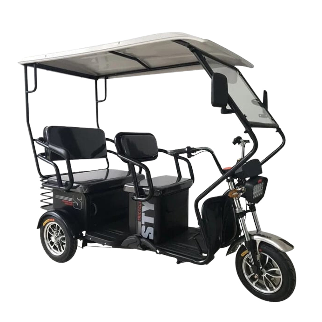 Electric Cab Tricycle Scooter for 3 passengers with Sunroof 48 V at Gulf Buggy