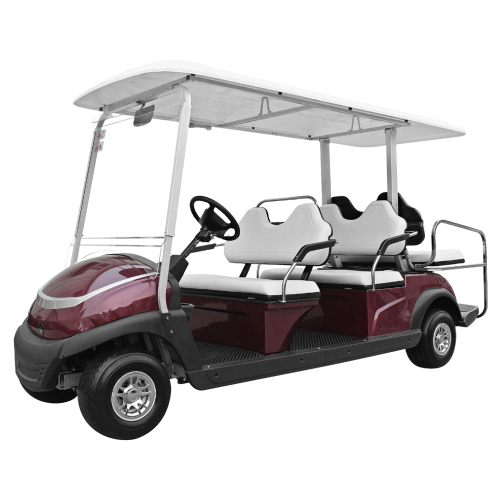 Megastar Golf club car 4 + 2 seater electric golf cart-White