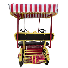 Megawheels Electric Surrey Quadracycle With Canopy Four Persons 48v By Gulf Buggy