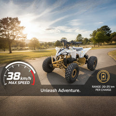 ATV on a road with Max Speed