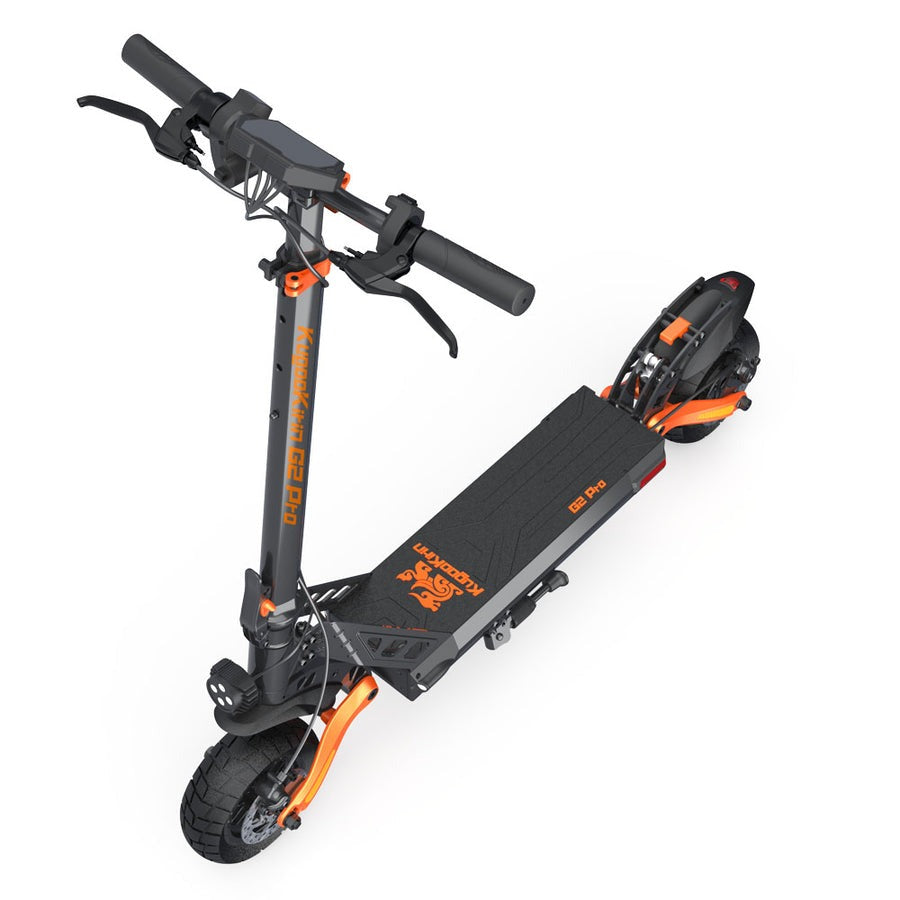 Black and orange electric scooter