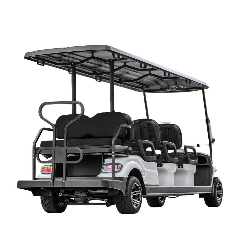 black 8 seater Keon Electric Golf Cart and canopy