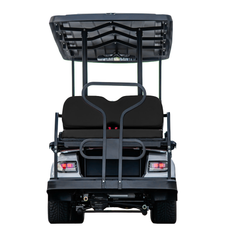Back of the Keon golf cart with an open top