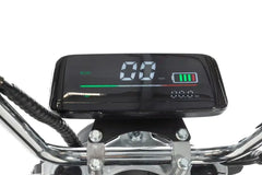 Digital display on a motorcycle handlebar