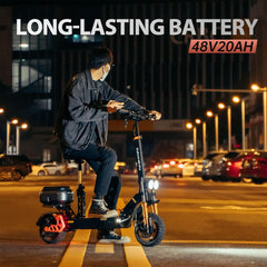 KuKirin M5 Pro Electric Scooter – 1000W | 48V 20Ah | 52 km/h with 'LONG-LASTING BATTERY'.