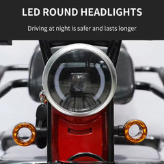 Megawheels Electric Cab Tricycle Scooter for 3 passengers with Sunroof 48 V at Gulf Buggy