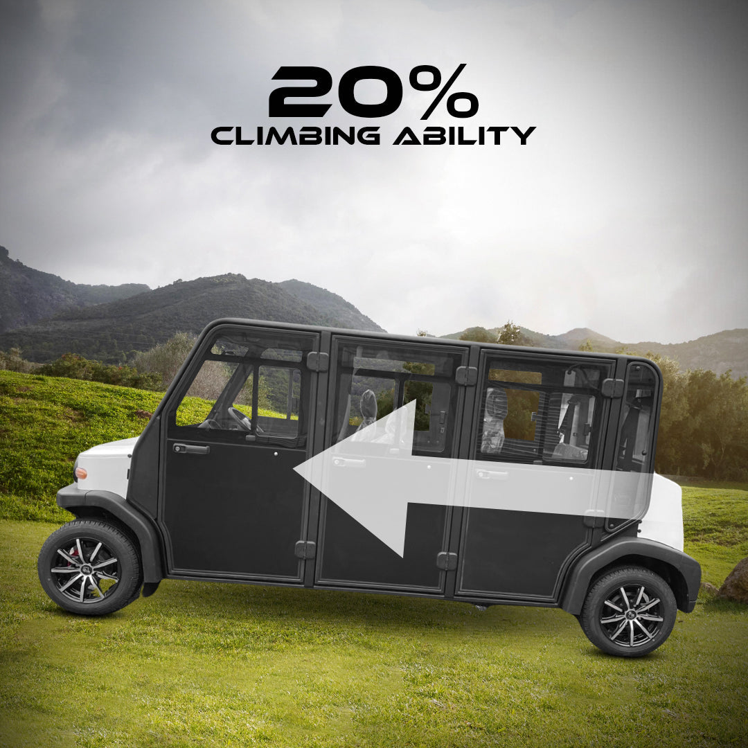 Megawheels LT 6 Seater AC Golf Car With Enclosed Doors Electric Mini Car