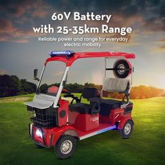 Megawheels Golf Cart Powerpod Trio Mini Electric Golf Buggy 60V for 3 Passengers By Gulf Buggy