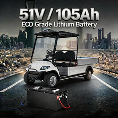 Electric golf cart with 51V/105Ah ECO Grade Lithium Battery