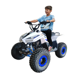 Megawheels 80 cc Atv Quad Bike 4 wheels for 5-10 yr old- blue