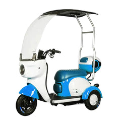Megawheels Vesta Cruise Trio Family Tricycle 48 v Electric Scooter with Rooftop By Gulf Buggy