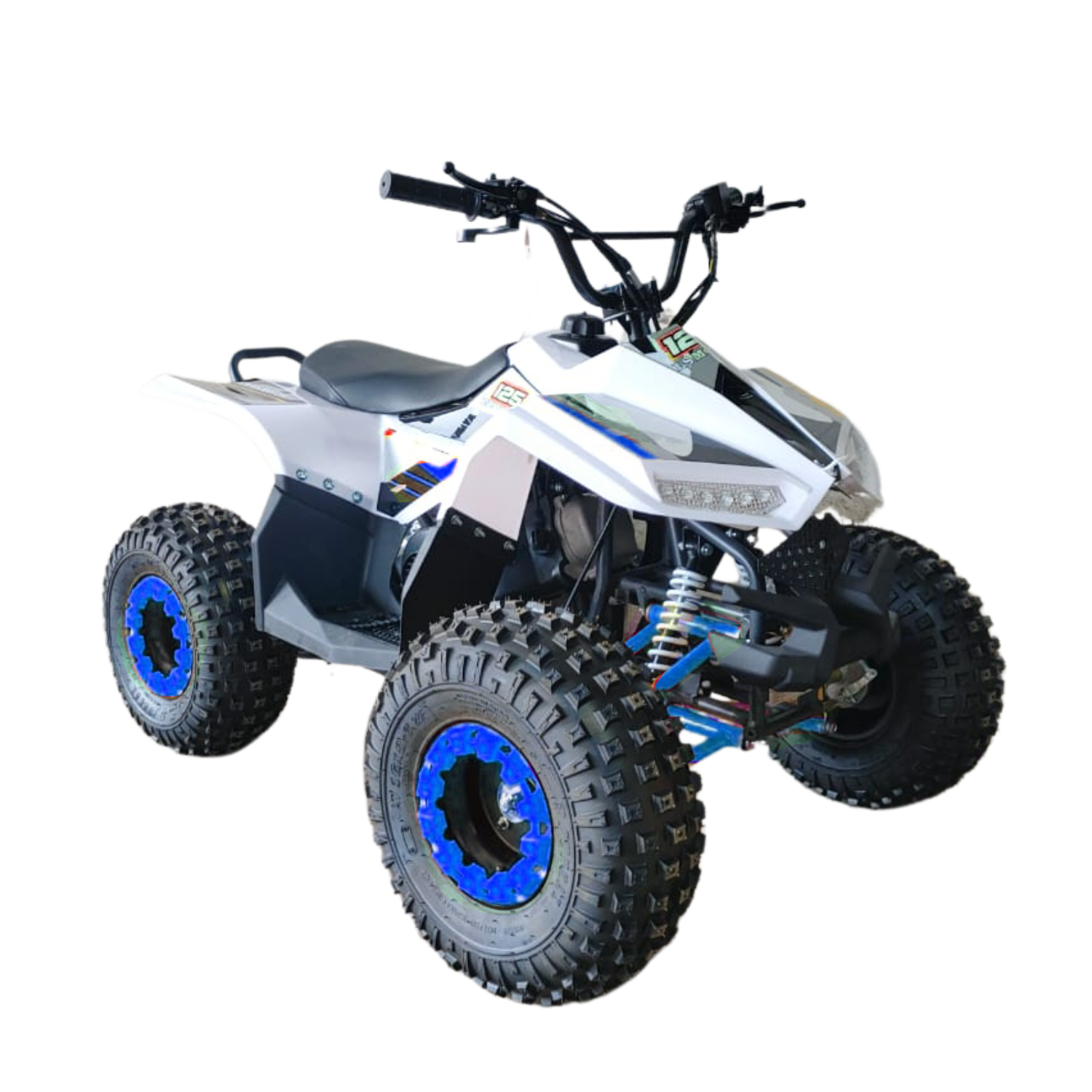 Megawheels 80 cc Atv Quad Bike 4 wheels for 5-10 yr old - blue