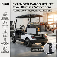 Keon Premium 4 Seater Electric Golf Cart with Short Cargo Box & Lithium Battery