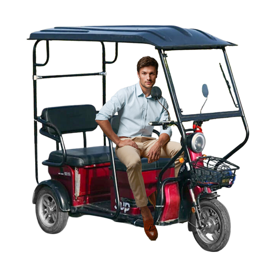 Megawheels Electric Cab Tricycle Scooter for 3 passengers with Sunroof 48 V at Gulf Buggy