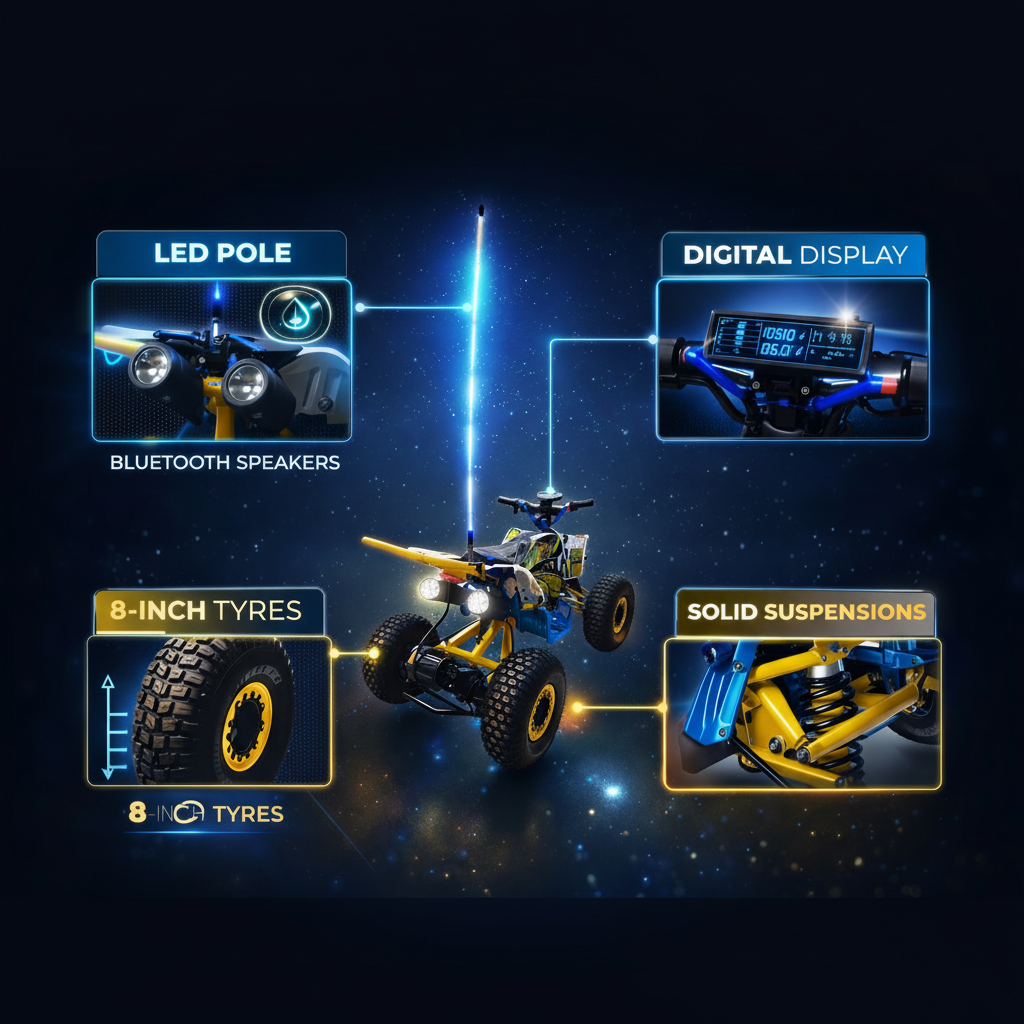 ATV with features highlighted