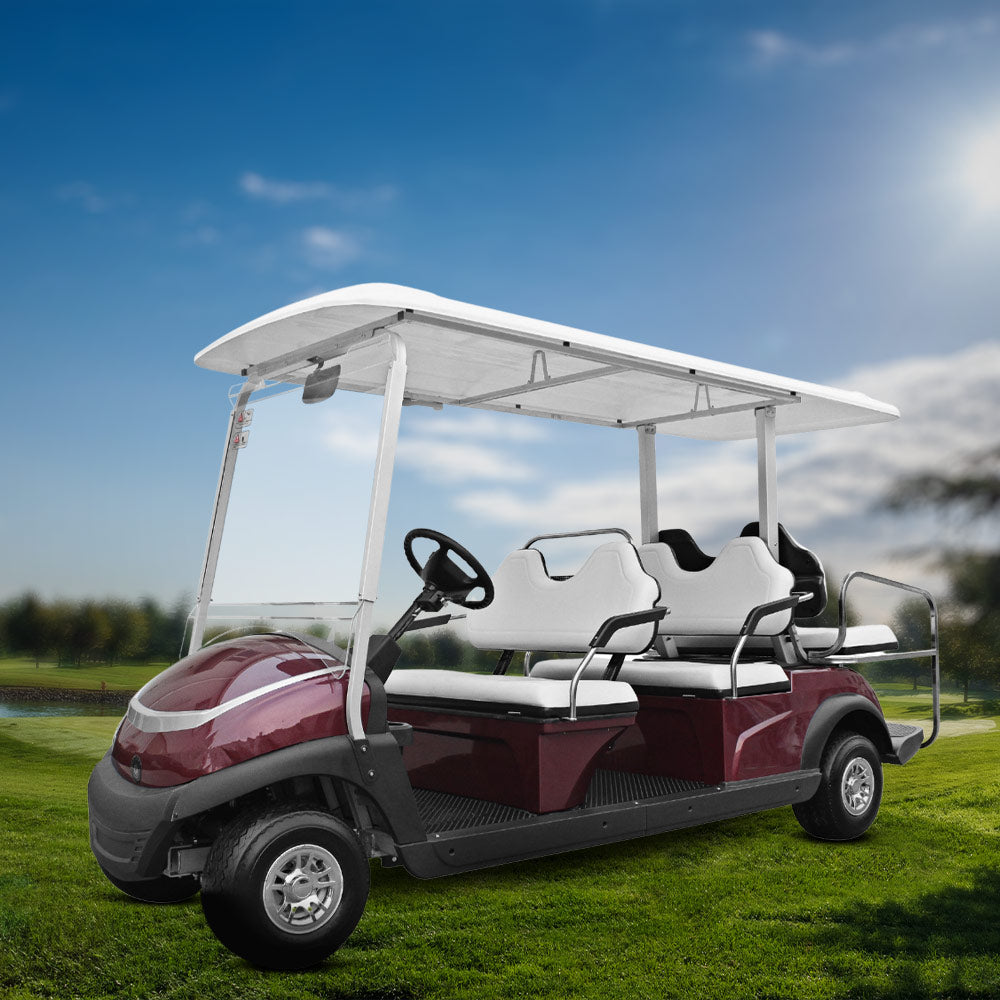 Megastar Golf club car 4 + 2 seater electric golf cart-White
