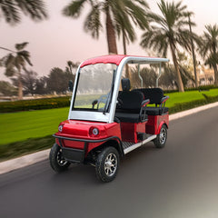 Red golf cart