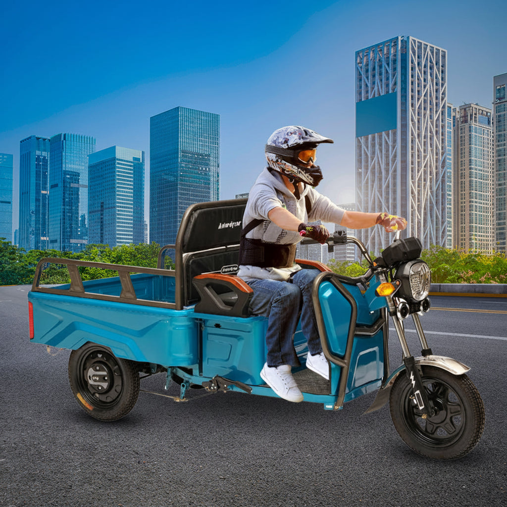 Megawheels 3 Wheeler Electric Utility Cargo Tricycle with Trolley