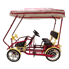 Megawheels Electric Surrey Quadracycle With Canopy Four Persons 48v By Gulf Buggy