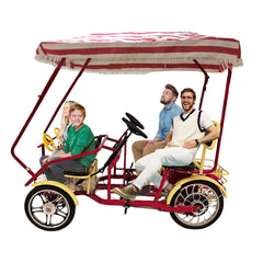 Megawheels Electric Surrey Quadracycle With Canopy Four Persons 48v By Gulf Buggy