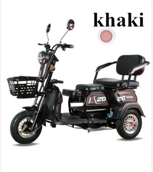 Electric Folding Mobility Scooter Carrier, Cargo Scooter Tricycle For 3 Passengers 600 watts