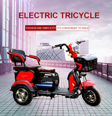 Electric Folding Mobility Scooter Carrier, Cargo Scooter Tricycle For 3 Passengers 600 watts
