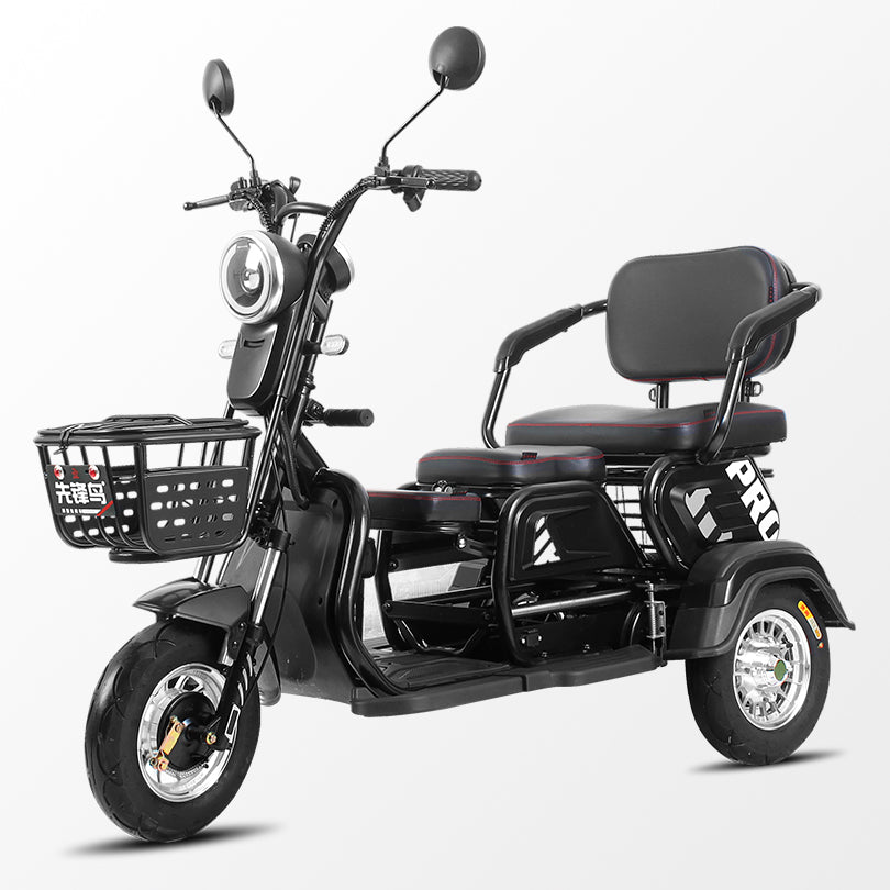 Electric Folding Mobility Scooter Carrier, Cargo Scooter Tricycle For 3 Passengers 600 watts