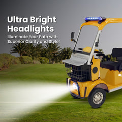 Megawheels Golf Cart Powerpod Trio Mini Electric Golf Buggy 60V for 3 Passengers By Gulf Buggy