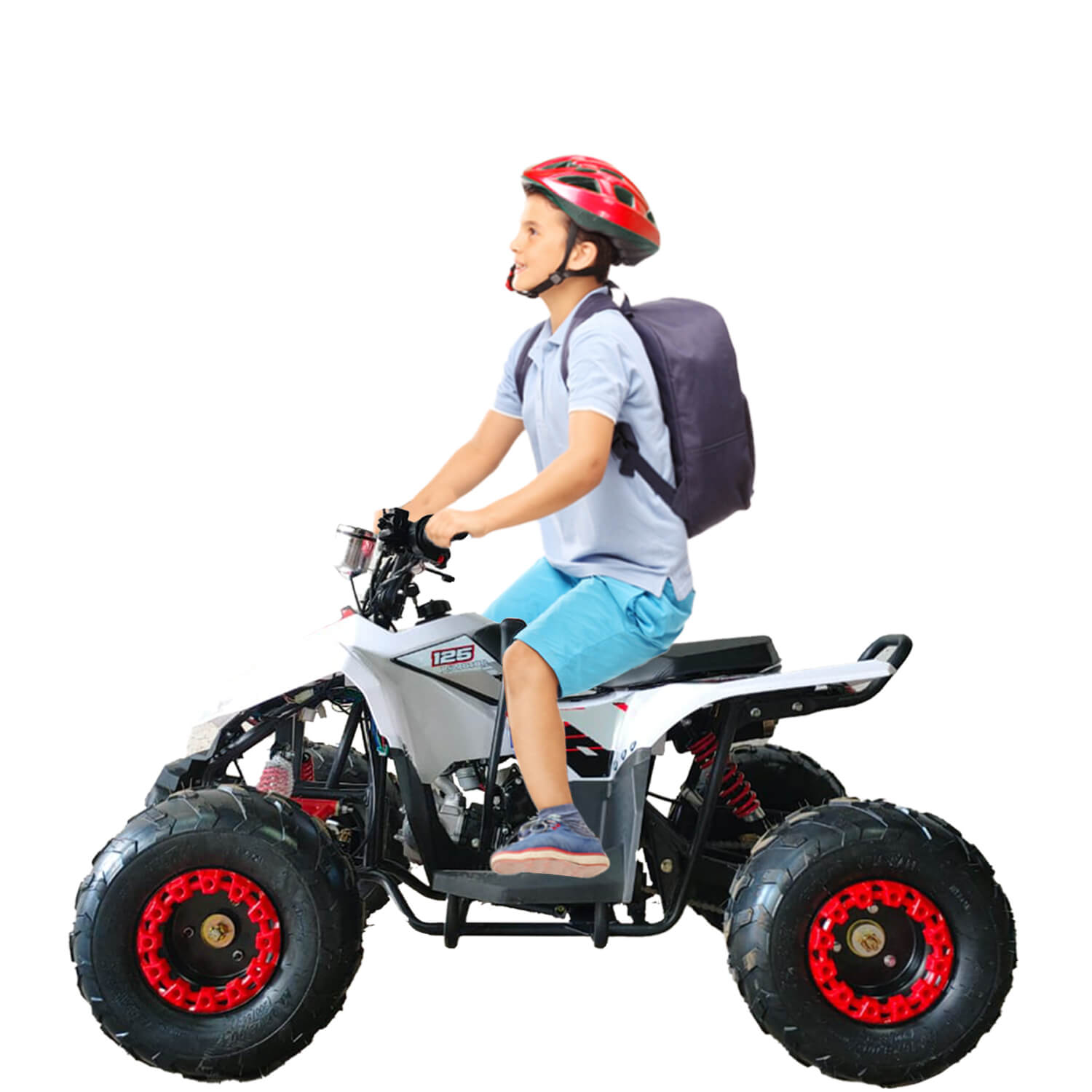 Megawheels 125 cc Atv Fully automatic Quad Bike - Red
