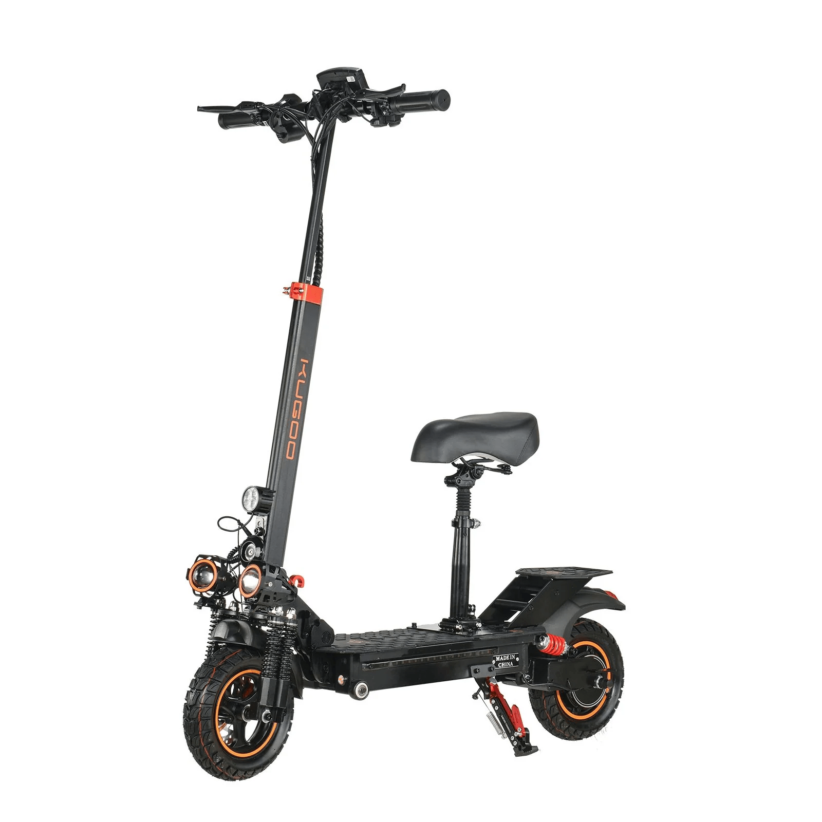 Black T5 electric scooter for Adults with a seat