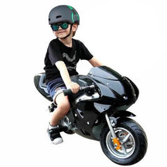 Black Ride-on RAF Mini Pocket Ninja Dirt Bike