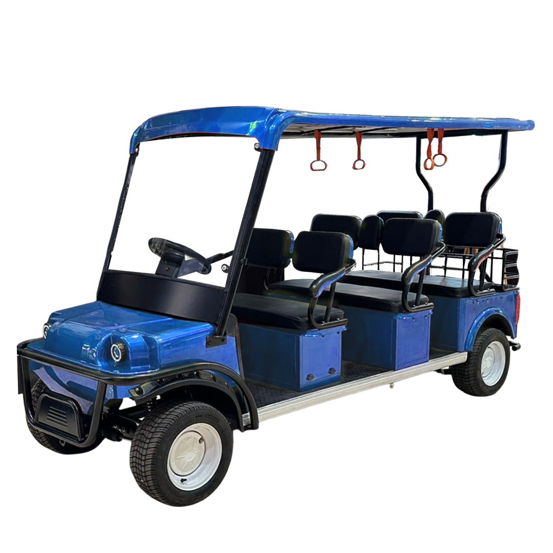 Megawheels Sport Eco Electric Golf Cart 6 seater Blue Side Front