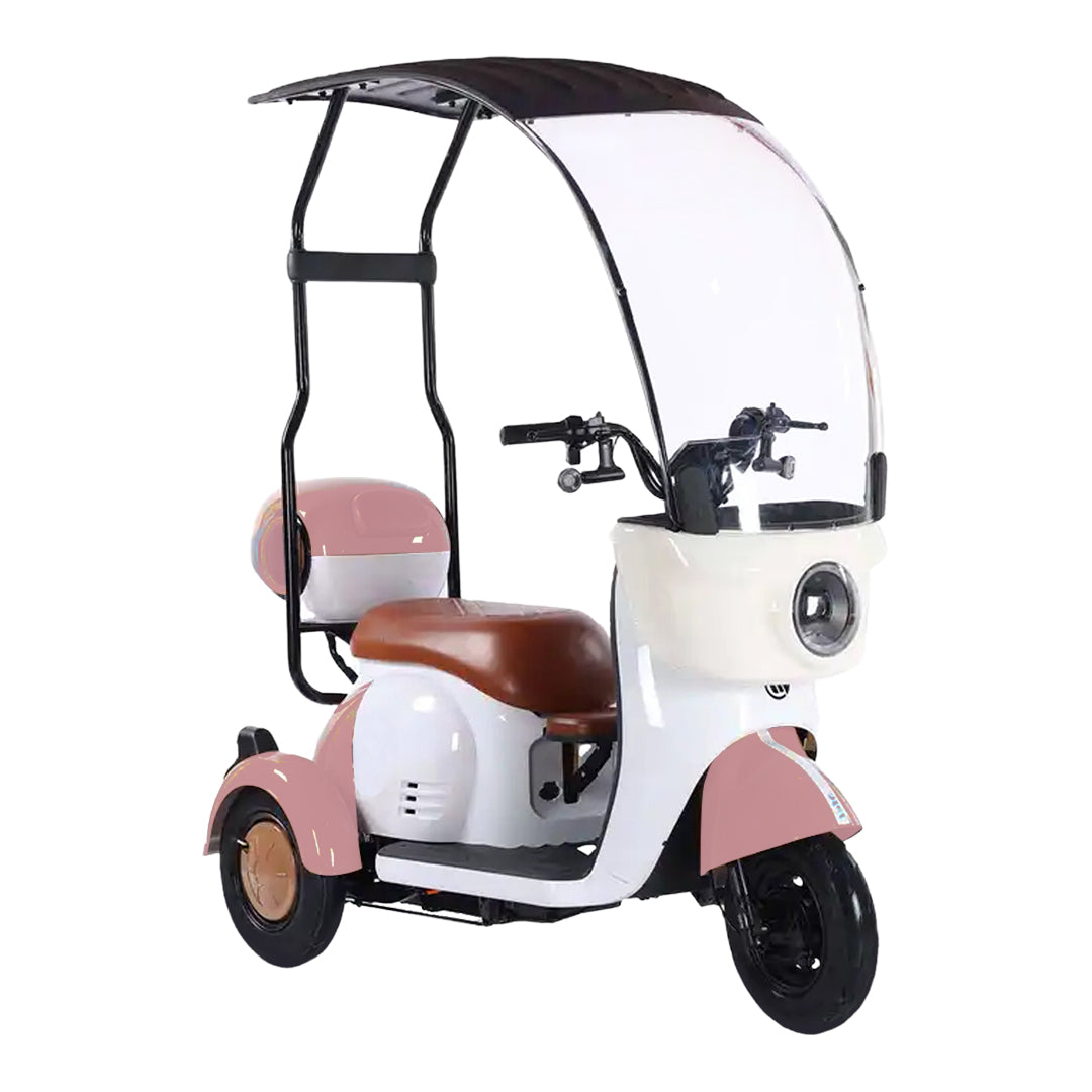Megawheels Vesta Cruise Trio Family Tricycle 48 v Electric Scooter with Rooftop By Gulf Buggy