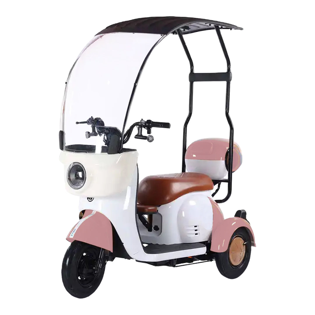 Megawheels Vesta Cruise Trio Family Tricycle 48 v Electric Scooter with Rooftop By Gulf Buggy