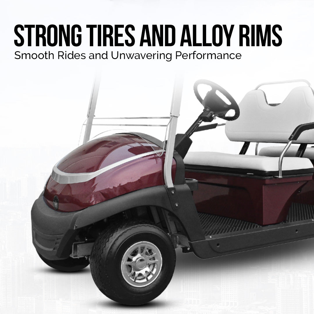 Megastar Golf club car 4 + 2 seater electric golf cart-White