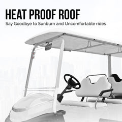 Megastar Golf club car 4 + 2 seater electric golf cart-White