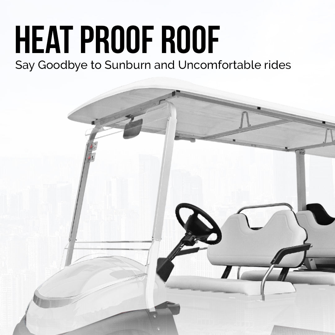 Megastar Golf club car 4 + 2 seater electric golf cart-White