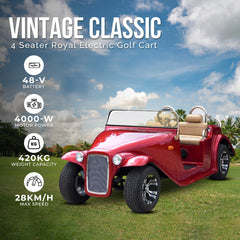 Megawheels Electric Golf Cart Vintage Classic Royal Electric Golf Buggy 4 Seater At Gulf Buggy