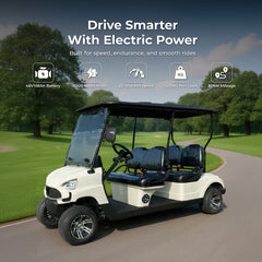 Megawheels Green Rider Electric Golf Cart 4 Seater Golf Buggy By Gulf Buggy