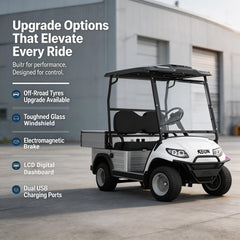 Keon Electric Utility Vehicle 2 Seater with Short Cargo Box with Lithium Battery