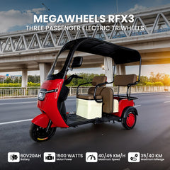 Megawheels Urbanroof 60V Electric Tricycle for 3 Passengers Series 2 by Gulf Buggy