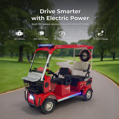 Megawheels Golf Cart Powerpod Trio Mini Electric Golf Buggy 60V for 3 Passengers By Gulf Buggy