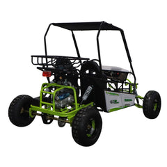 Green go-kart with black canopy