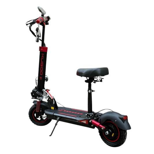 Black KUGOO D1 Electric Scooter for Adults With Seat