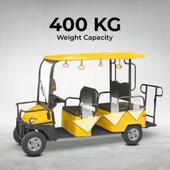 Yellow electric Golf carts