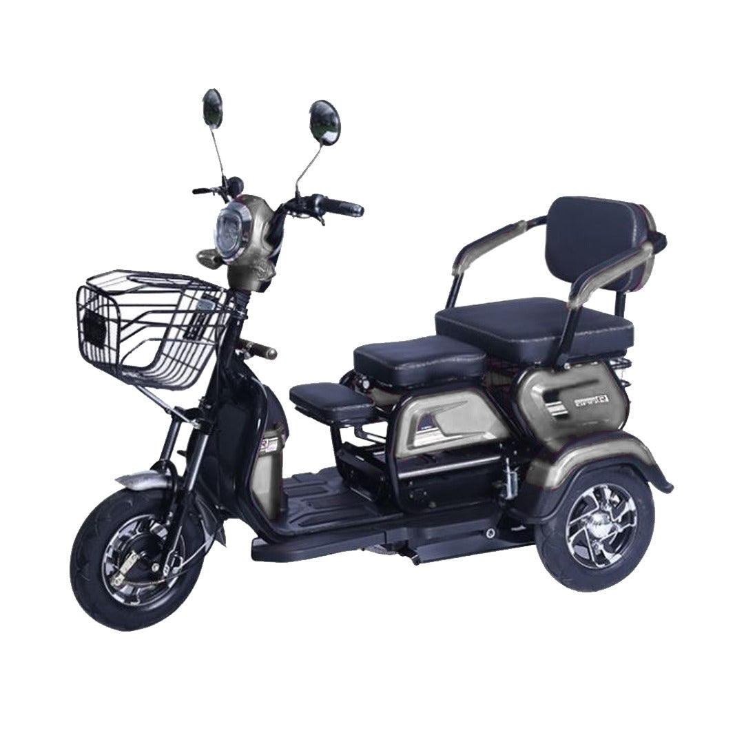 Electric Folding Mobility Scooter Carrier, Cargo Scooter Tricycle For 3 Passengers 600 watts