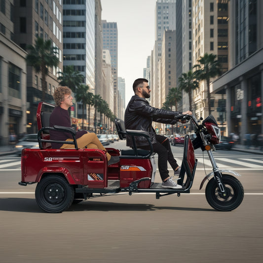Megawheels Hybrid Electric Tricycle for Cargo or 3 Passengers 48 v
